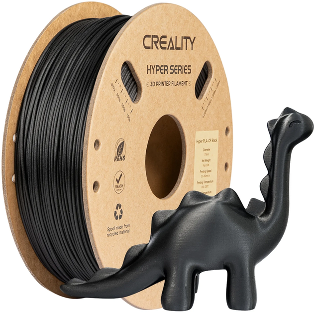 Пластик Creality Hyper PLA-CF Filament для 3D принтера 1 кг 1.75 мм Черный (3301060015) - Фото 1 Пластик Creality Hyper PLA-CF Filament для 3D принтера 1 кг 1.75 мм Черный (3301060015) - изображение 1