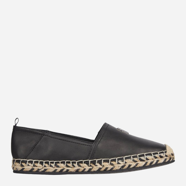 Espadryle damskie skórzane Tommy Hilfiger thifw0fw07720bds 38 Czarne (8720646908660) - obraz 1