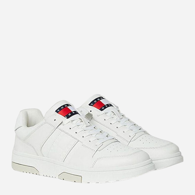 Sneakersy męskie skórzane Tommy Jeans thiem0em01283tcr 42 Białe (8720646906062) - obraz 2