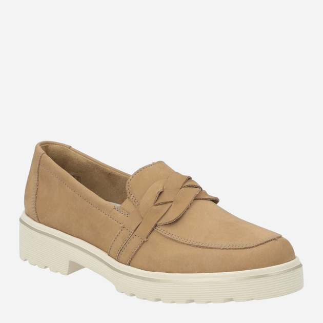 Loafersy damskie skórzane Remonte remd1h01-60 36 Ciemnobeżowe (4061811822355) - obraz 2