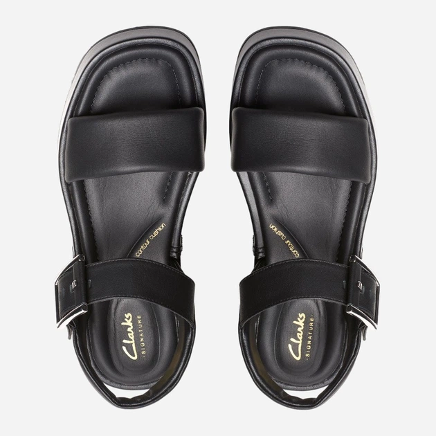 Sandały damskie skórzane na platformie Clarks cla26176257 37 Czarne (5063090663673) - obraz 5