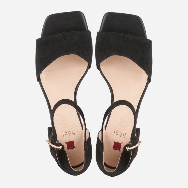 Sandały damskie na słupku skórzane Hogl hog7106522-0100 37 Czarne (9010849094185) - obraz 4