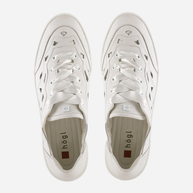 Sneakersy damskie skórzane Hogl hog7103640-0200 39 Białe (9010849084506) - obraz 4