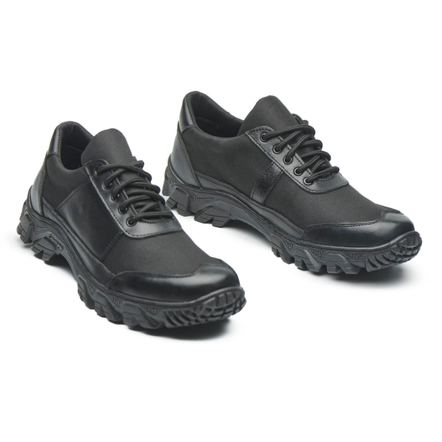 Тактичні кросівки літні PAV 304 чорні шкіряні прошиті 42 - зображення 2