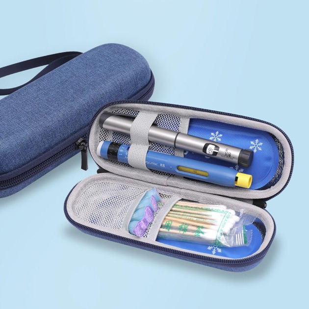 Термопінал, термочехол для інсуліну, синього кольору , і 2 хладагента - изображение 1
