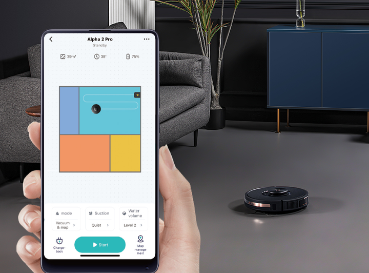 Робот-пилосос Viomi Alpha 2 Pro Black (6923185680840) - зображення 5