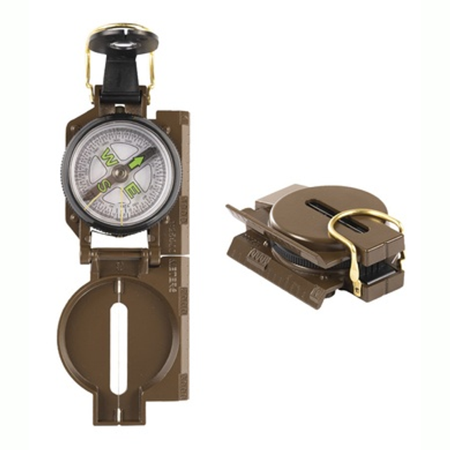 Компас металевий MIL-TEC US-Style Compass Olive - зображення 2