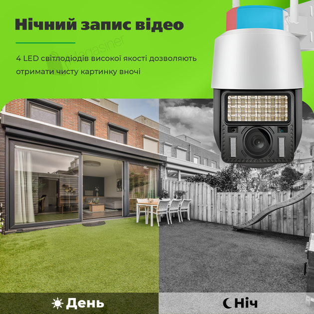 Уличная поворотная WI-FI IP-камера видеонаблюдения IP WiFi Q18 v380 3 Мп с удаленным доступом (2942) - изображение 8