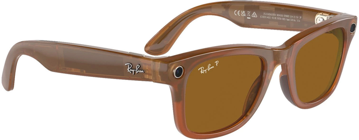 Смарт-очки Ray-Ban Meta Wayfarer Shiny Caramel Frame Brown Lenses (RW4006 670683 50-22) - Фото 2 Смарт-очки Ray-Ban Meta Wayfarer Shiny Caramel Frame Brown Lenses (RW4006 670683 50-22) - изображение 2