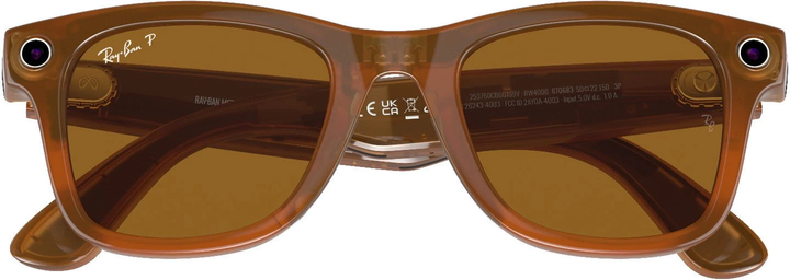 Смарт-очки Ray-Ban Meta Wayfarer Shiny Caramel Frame Brown Lenses (RW4006 670683 50-22) - Фото 6 Смарт-очки Ray-Ban Meta Wayfarer Shiny Caramel Frame Brown Lenses (RW4006 670683 50-22) - изображение 6