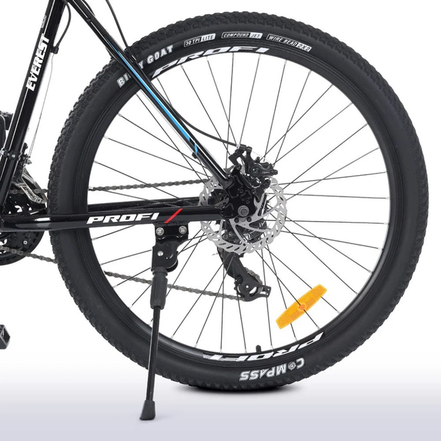 Велосипед "EVEREST" PROF1 G275EVEREST A275.127,5 д. Алюм.рама 19", SHIMANO 21SP, алюм.DB, CS TZ500, черный - изображение 13