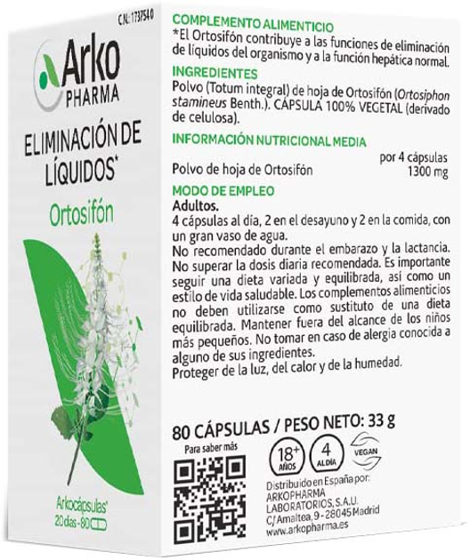 Suplement diety Arkopharma Ortosifón 250 mg 80 kapsułek (8428148459092) - obraz 2