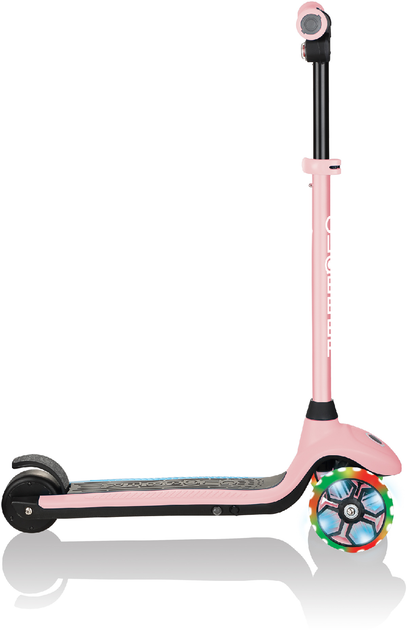 Электросамокат Globber E-motion 4 3-х колесный с подсветкой до 50 кг 6+ Пастельно-розовый (755-210) - Фото 5 Электросамокат Globber E-motion 4 3-х колесный с подсветкой до 50 кг 6+ Пастельно-розовый (755-210) - изображение 5