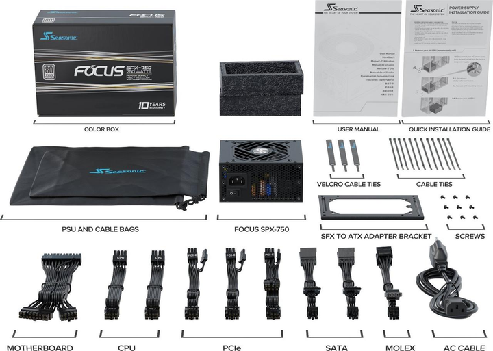 Блок живлення SeaSonic Focus SPX 2021 (Focus-SPX-750) - изображение 9