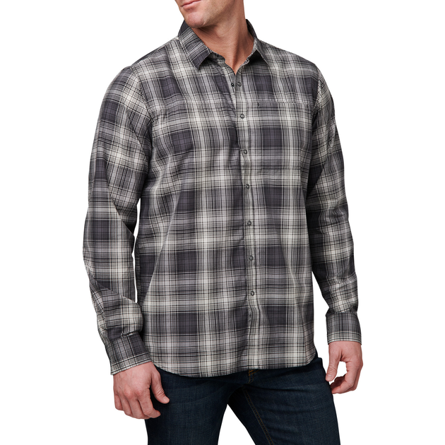 Сорочка тактична 5.11 Tactical Igor Plaid Long Sleeve Shirt M Black Plaid 2 - зображення 1