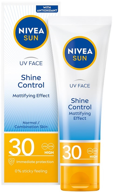 Крем для обличчя Nivea Sun UV Sun UV Face Shine Control матуючий SPF 30 50 мл (5900017089003) - зображення 2