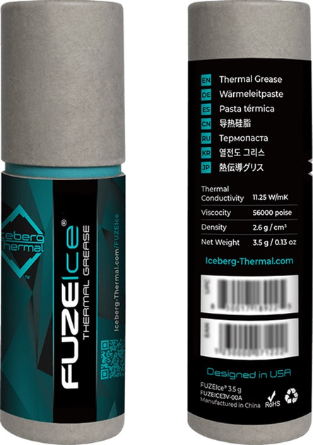 Термопаста Iceberg Thermal FUZEIce 3.5 г (BLACKICE4G-00A) - изображение 4