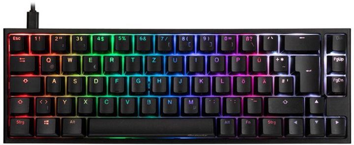 Klawiatura przewodowa Ducky One 2 SF Cherry MX Silent Red USB Black (DKON1967ST-SDEPDAZT1) - obraz 1