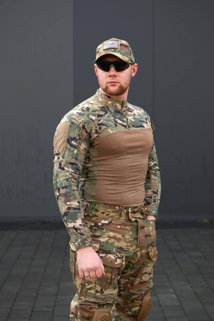 Тактична бойова потовідвідна сорочка Tactical Series Multicam мультикам 2XL - зображення 2