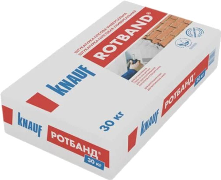Набір для стін та стелі на 15 м2 Шпаклівка фінішна Knauf HP Finish Q4 25 кг 1 шт. + Штукатурка гіпсова Knauf Rotband 5-50 мм 30 кг 5 шт. - зображення 3