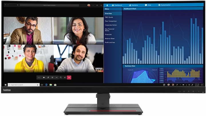 Монитор 34.14" Lenovo ThinkVision P34w-20 Wide Quad HD (62DCRAT3UA) - изображение 1