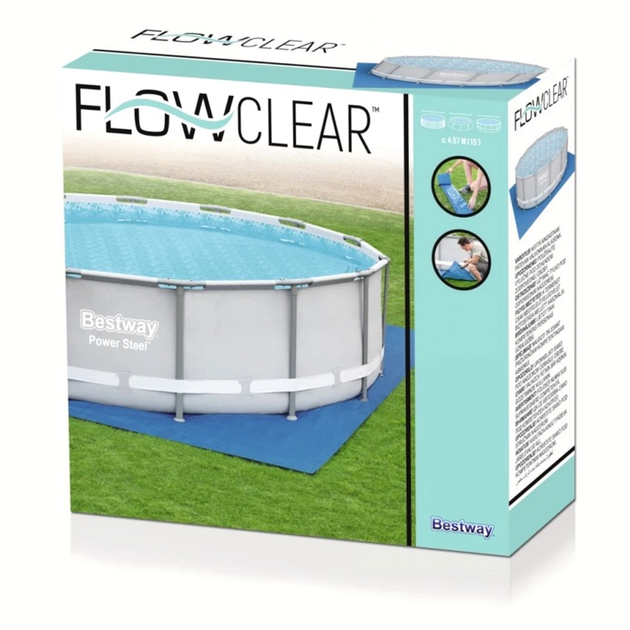 Mata pod basen Bestway Flowclear 488 x 488 cm (6941607354551) - obraz 10
