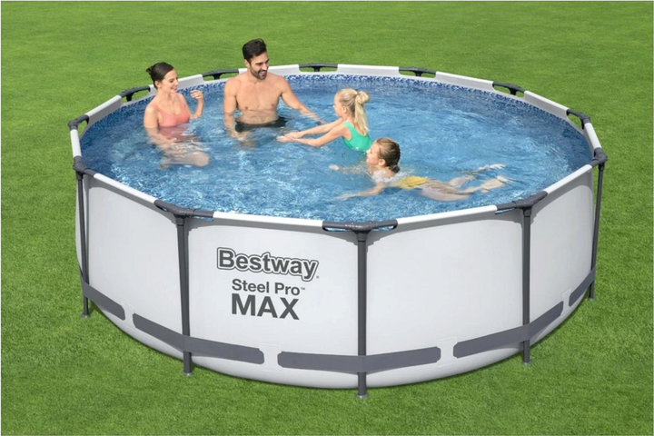 Каркасний басейн Bestway Steel Pro Max 4 in 1 з фільтруючою помпою та драбинкою 366 x 100 см (6942138982435) - зображення 3