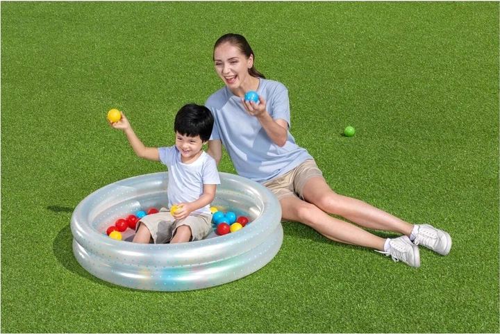 Надувний басейн для дітей Bestway 2 in 1 з м'ячиками 91 x 20 см Рожевий (6942138961966) - зображення 6