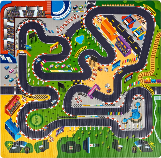 Ігровий килимок Ramiz Racetrack 9 елементів (5903864958508) - зображення 1