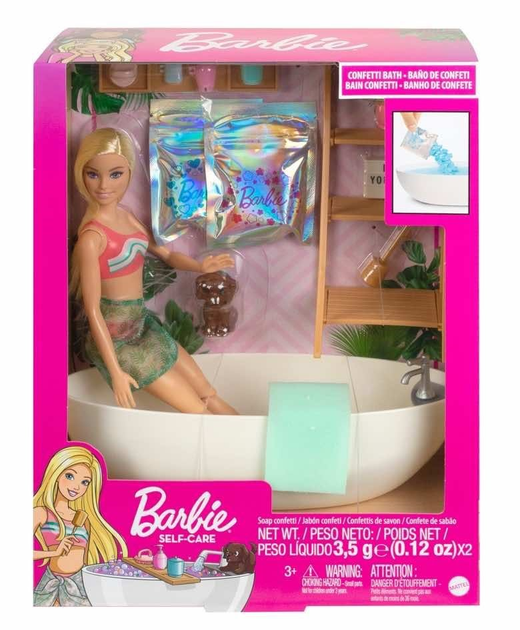 Lalka z akcesoriami Mattel Barbie Self Care 29 cm (194735108220) - obraz 1