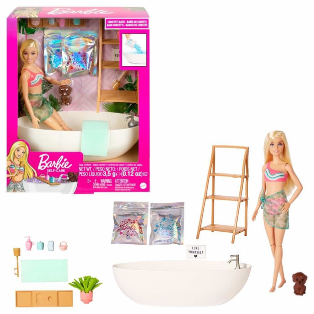 Лялька з аксесуарами Mattel Barbie Self Care 29 см (194735108220) - зображення 2