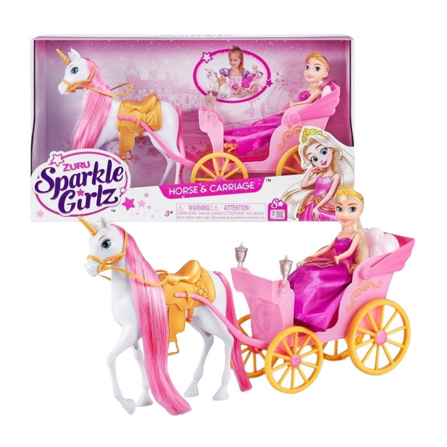 Lalka z akcesoriami Zuru Sparkle Girlz Horse & Carriage 26 cm (4894680027152) - obraz 2