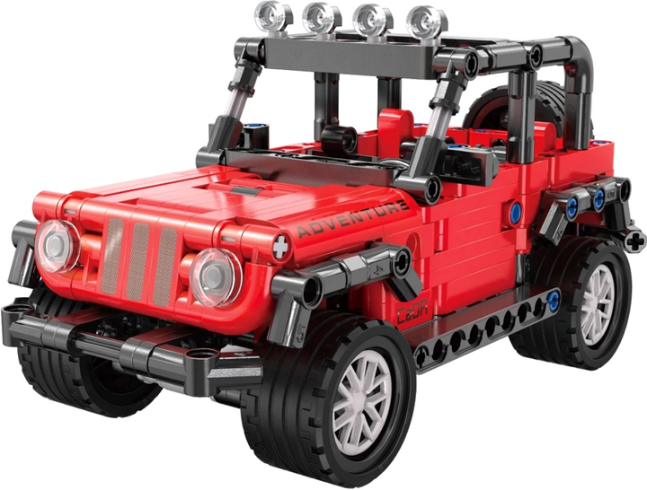 Klocki konstrukcyjne CaDA Pull-back Samochód terenowy 317 elementów Czerwony (5903864953220) - obraz 2