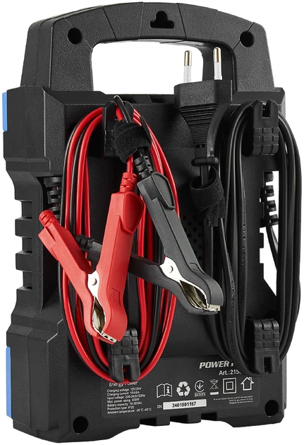 Автомобильное зарядное устройство для автомобильного аккумулятора Brevia Power1500 15A 12В/24В 10-300 А-ч (21500EP) - изображение 4