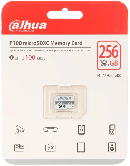 Карта пам'яті Dahua MicroSD P100 256GB Class 3 (DHI-TF-P100/256GB) - зображення 2