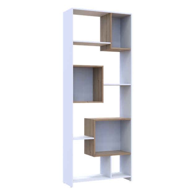 Этажерка Doros B1S Белый/Дуб эвок 81х30х210 см (41516039) - изображение 2