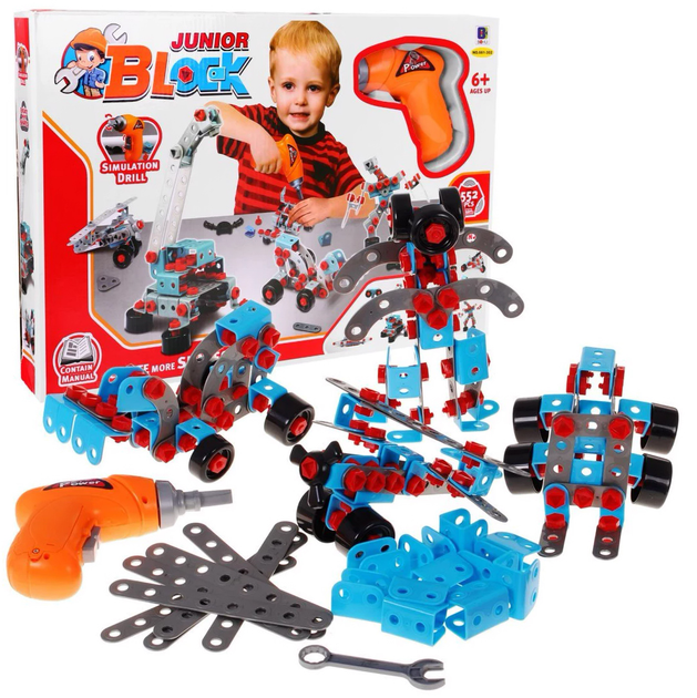 Klocki konstrukcyjne Bohui Toys Junior Block 552 elementy (5903864902204) - obraz 1