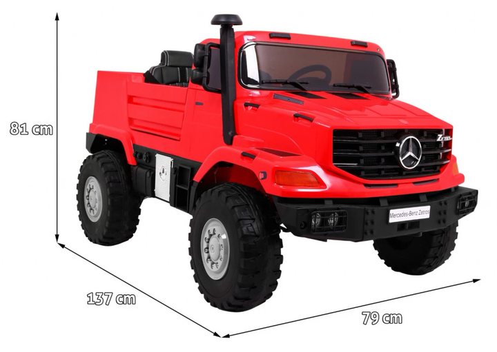 Samochód elektryczny Ramiz Mercedes-Benz Zetros Czerwony (5903864904611) - obraz 2