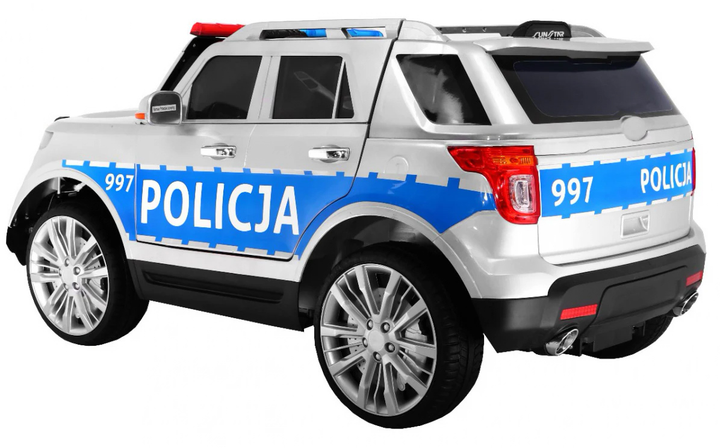 Електромобіль для дітей Ramiz SUV Police Біло-блакитний (5903864904710) - зображення 6