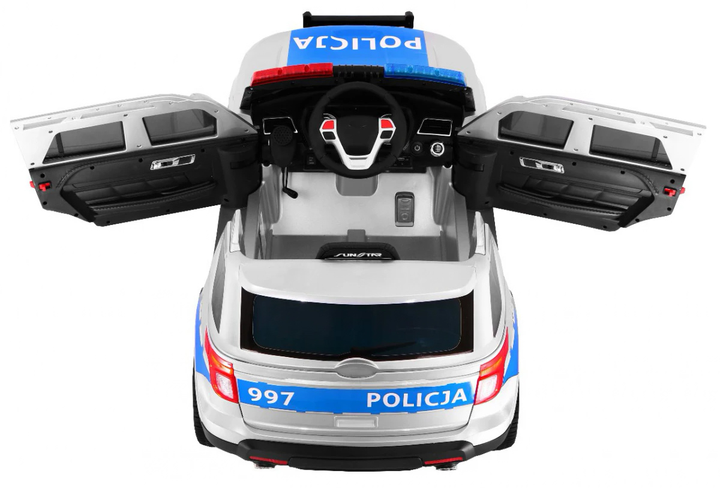 Електромобіль для дітей Ramiz SUV Police Біло-блакитний (5903864904710) - зображення 7