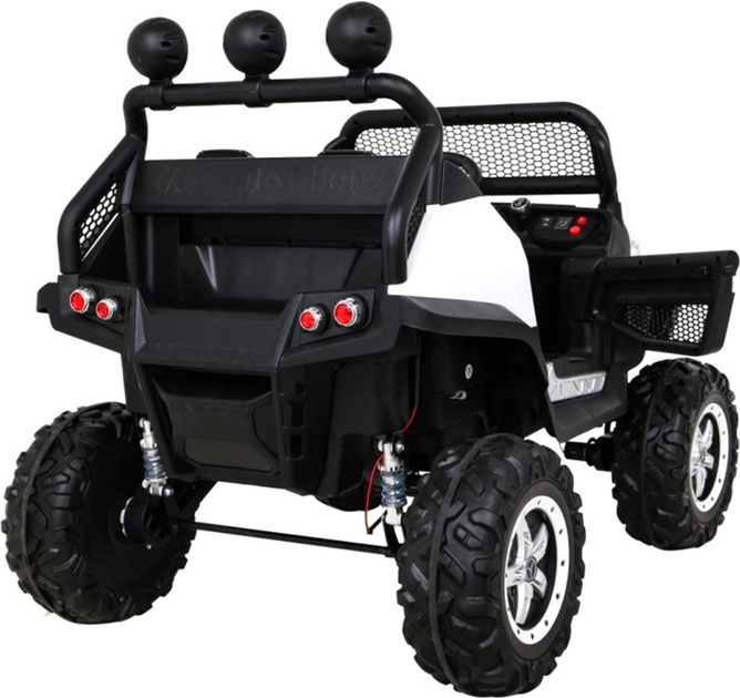 Електромобіль для дітей Ramiz Jeep Mercedes Benz Unimog Білий (5903864914856) - зображення 9