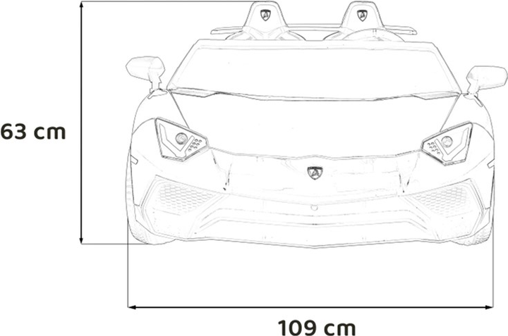 Електромобіль Ramiz Lamborghini Aventador SV Білий (5903864955743) - зображення 2