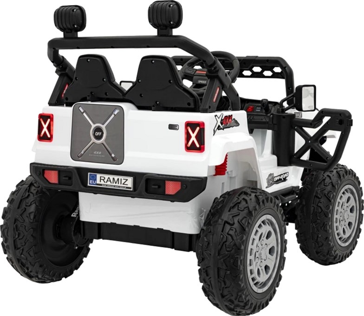Samochód elektryczny dla dzieci Ramiz Jeep Off Road Speed Biały (5903864940435) - obraz 5