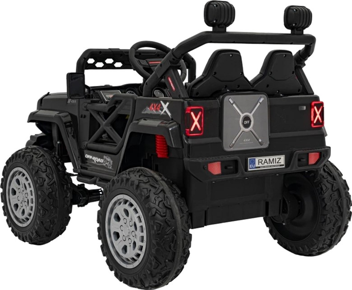 Samochód elektryczny dla dzieci Ramiz Jeep Off Road Speed Czarny (5903864940398) - obraz 6