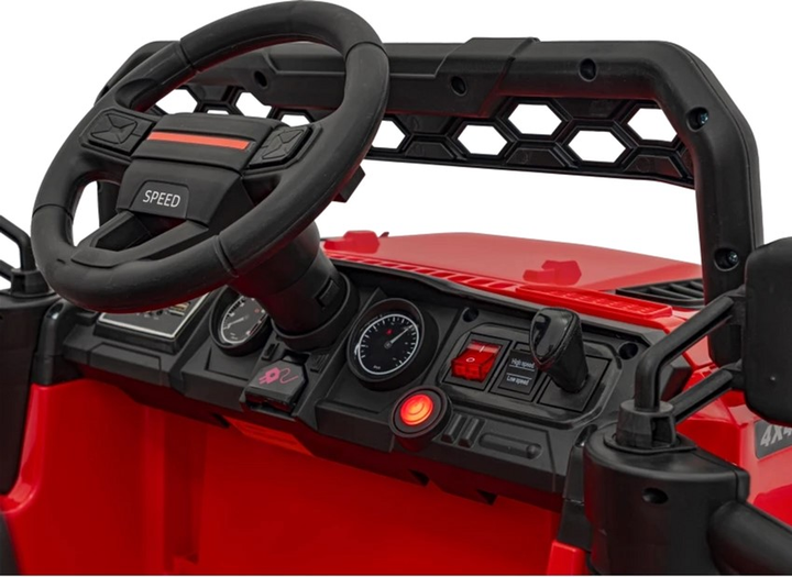 Samochód elektryczny dla dzieci Ramiz Jeep Off Road Speed Czerwony (5903864940428) - obraz 9