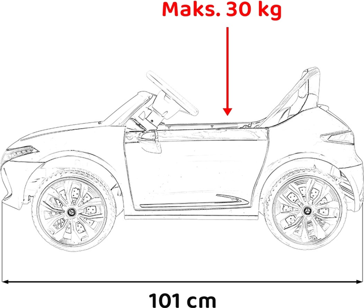 Samochód elektryczny dla dzieci Ramiz Mercedes Benz AMG EQA Czarny (5903864955460) - obraz 3