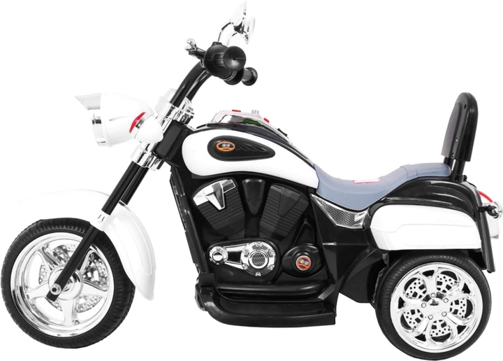 Електромотоцикл для дітей Ramiz Chopper Night Bike Білий (5903864907506) - зображення 4