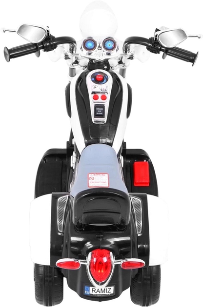 Електромотоцикл для дітей Ramiz Chopper Night Bike Білий (5903864907506) - зображення 7