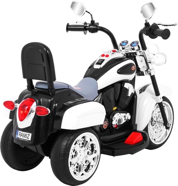 Електромотоцикл для дітей Ramiz Chopper Night Bike Білий (5903864907506) - зображення 9