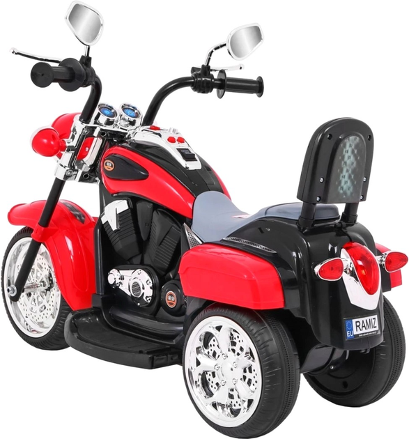 Motocykl elektryczny dla dzieci Ramiz Chopper Night Bike Czerwony (5903864907513) - obraz 6